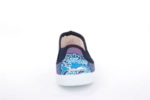 s`knöpfli Kinder Hausschuh Schlupfschuh Hai- Motiv blau S13 V28803