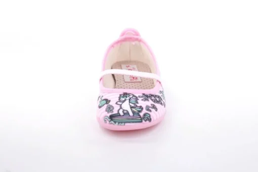 s`knöpfli Kinder Hausschuh Schlupfschuh Mädchen Einhorn- Motiv rosa S13 I28965