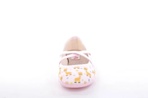 s`knöpfli Kinder Hausschuh Schlupfscuh Mädchen Giraffen- Motiv rosa S13 I28670