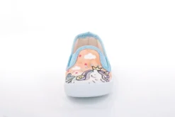 s`knöpfli Kinder Hausschuh Schlupfschuh Mädchen Einhorn- Motiv orange S13 V28851