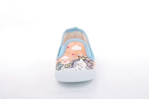 s`knöpfli Kinder Hausschuh Schlupfschuh Mädchen Einhorn- Motiv orange S13 V28851