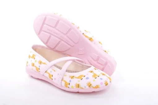 s`knöpfli Kinder Hausschuh Schlupfscuh Mädchen Giraffen- Motiv rosa S13 I28670