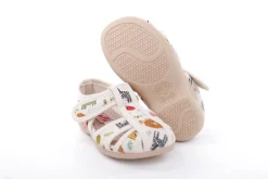 s`knöpfli Kinder Hausschuh Tier- Motiv Klettverschluss beige S13 Z28528