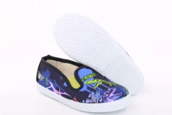 s`knöpfli Kinder Hausschuh Schlupfschuh Jungen Dinosaurier- Motiv blau S13 V28967