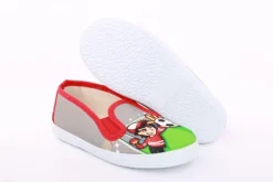 s`knöpfli Kinder Hausschuh Schlupfschuh Fussball- Motiv grau S13 V28902