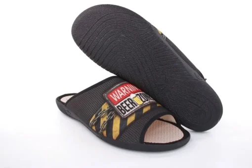 s`knöpli Herren Pantolette Hausschuh schwarz S13 AC10860