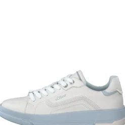 s.Oliver Damen Schnürhalbschuh offwhite/blue S13  5-5-23626-30