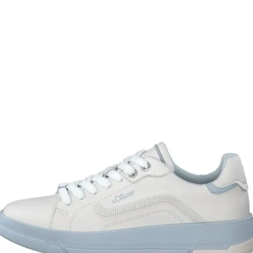 s.Oliver Damen Schnürhalbschuh offwhite/blue S13  5-5-23626-30