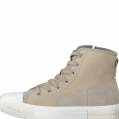 s.Oliver Damen Sneaker Hightop Canvas-Look beige S12  5-5-25206-28