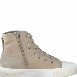 s.Oliver Damen Sneaker Hightop Canvas-Look beige S12  5-5-25206-28
