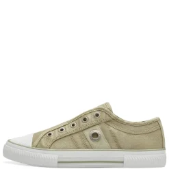 s.Oliver Damen Stoff- Sneaker Slipper sportlich grün, blau S14 5-24708-42