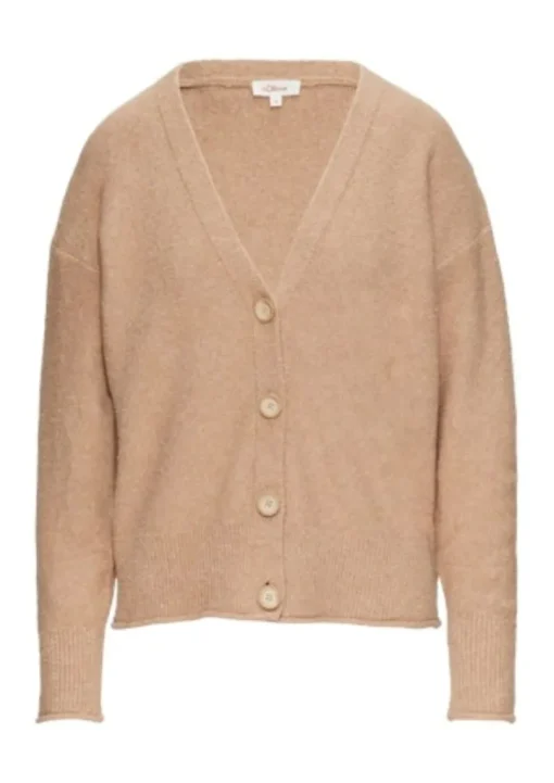 s.Oliver Eleganz Strickjacke Damen weiß&braun 2151607