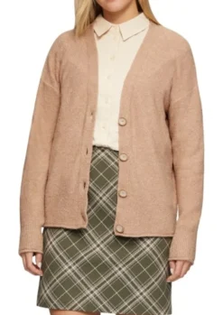s.Oliver Eleganz Strickjacke Damen weiß&braun 2151607
