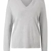 S.Oliver Feinstrickpullover aus Viskosemix grau, schwarz NOS 2118888