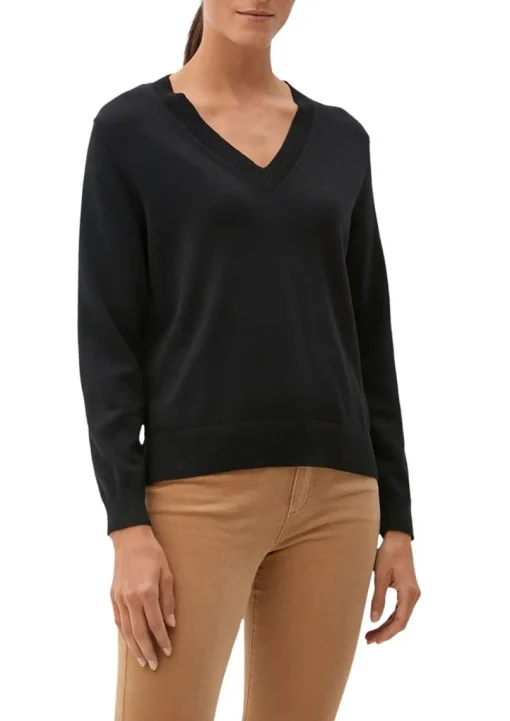 S.Oliver Feinstrickpullover aus Viskosemix grau, schwarz NOS 2118888