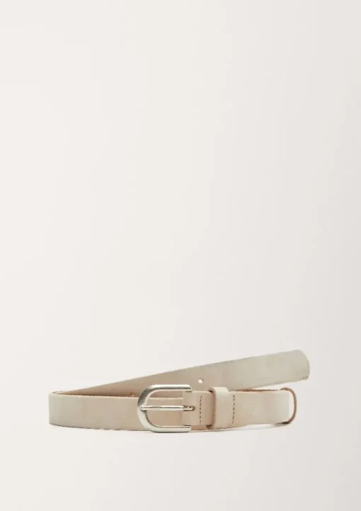 s.Oliver Gürtel aus Veloursleder beige und schwarz 2112133