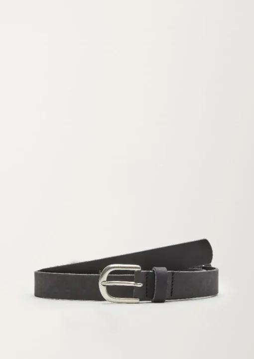 s.Oliver Gürtel aus Veloursleder beige und schwarz 2112133