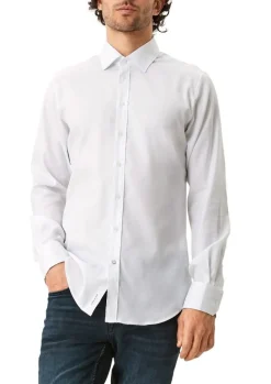 s.Oliver Hemd Langarm Slim Fit Kentkragen Manschetten weiß S21 2107821