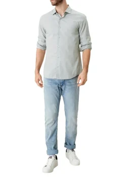 s.Oliver Hemd Langarm Slim Fit Baumwolle grün 2109893