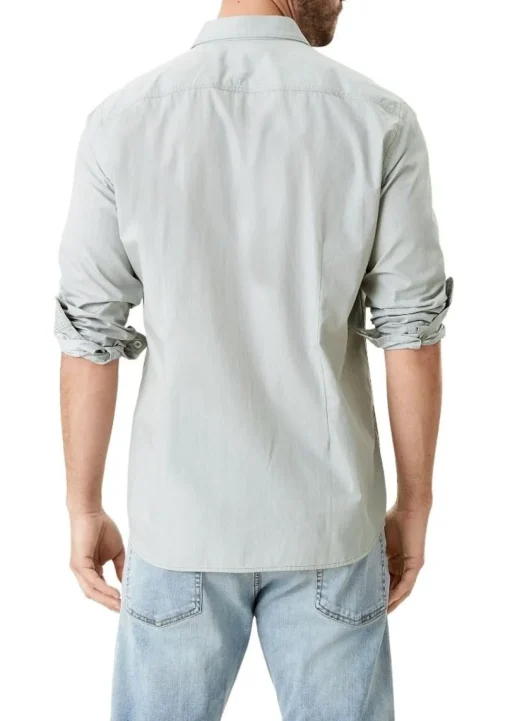 s.Oliver Hemd Langarm Slim Fit Baumwolle grün 2109893