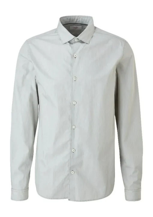 s.Oliver Hemd Langarm Slim Fit Baumwolle grün 2109893