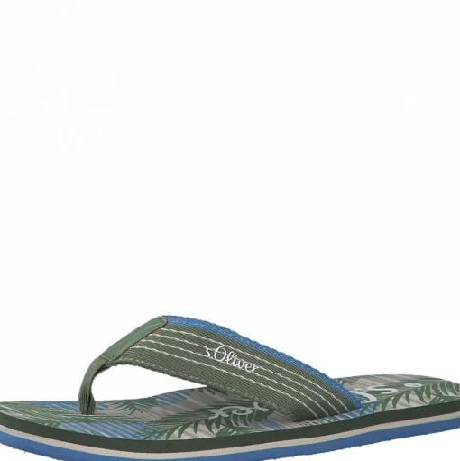 s.Oliver Herren Flip Flops Zehentrenner grün S12  5-5-17210-38