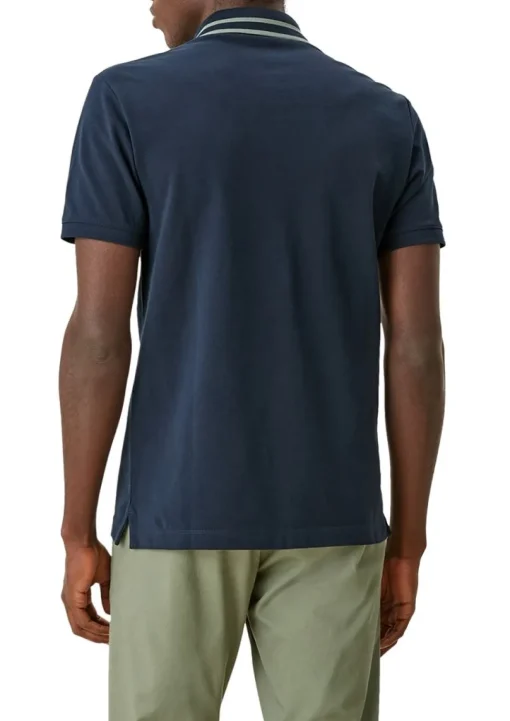 s.Oliver Herren Poloshirt mit Streifendetail blau, grün S13  2113224