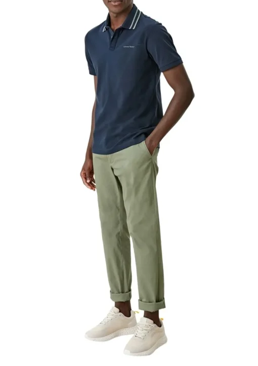 s.Oliver Herren Poloshirt mit Streifendetail blau, grün S13  2113224