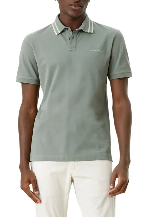 s.Oliver Herren Poloshirt mit Streifendetail blau, grün S13  2113224