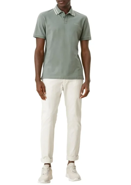 s.Oliver Herren Poloshirt mit Streifendetail blau, grün S13  2113224