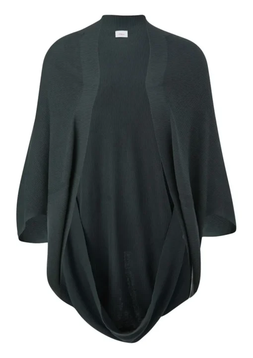 S.Oliver Indoor-Poncho mit Strickmuster grün, blau S14 2134252