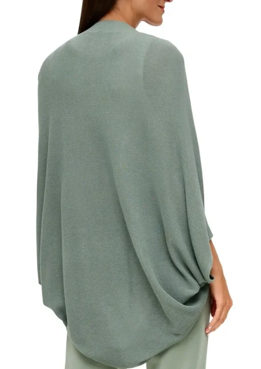S.Oliver Indoor-Poncho mit Strickmuster grün, blau S14 2134252