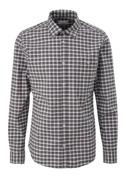 s.Oliver Karohemd aus Baumwollstretch braun S13  2125895