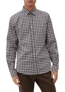 s.Oliver Karohemd aus Baumwollstretch braun S13  2125895