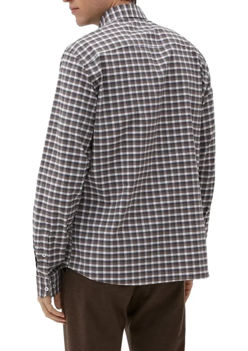 s.Oliver Karohemd aus Baumwollstretch braun S13  2125895