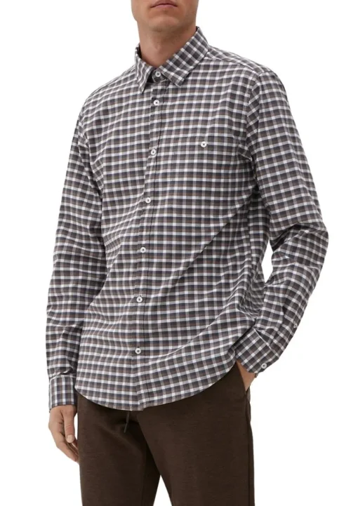 s.Oliver Karohemd aus Baumwollstretch braun S13  2125895