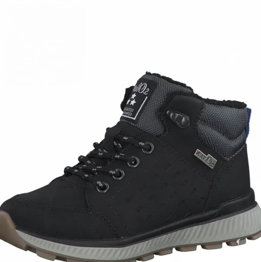s.Oliver Kinder  Jungen Schnürschuh Halbhoch TEX- Membran schwarz S21 5-5-45100-27