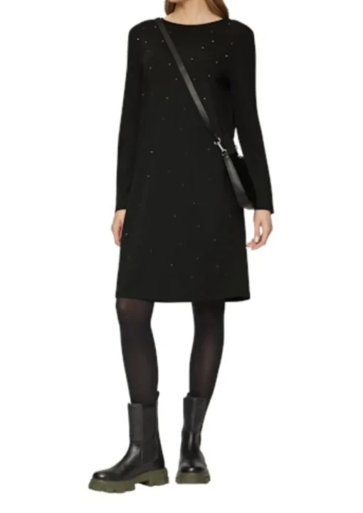 s.Oliver kurze Jersey Kleid Damen schwarz S24 2160122