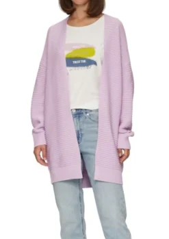 s.Oliver Kuscheling-weiche Strickjacke Damen lila&blue S24 2154766