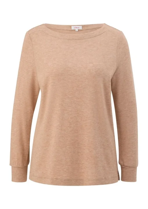 S.Oliver Longsleeve braun & grün S23 2136900