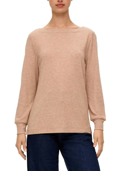 S.Oliver Longsleeve braun & grün S23 2136900