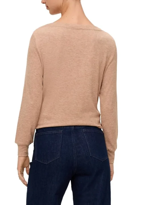 S.Oliver Longsleeve braun & grün S23 2136900