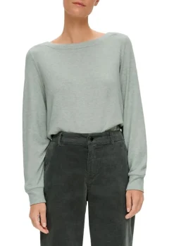 S.Oliver Longsleeve braun & grün S23 2136900