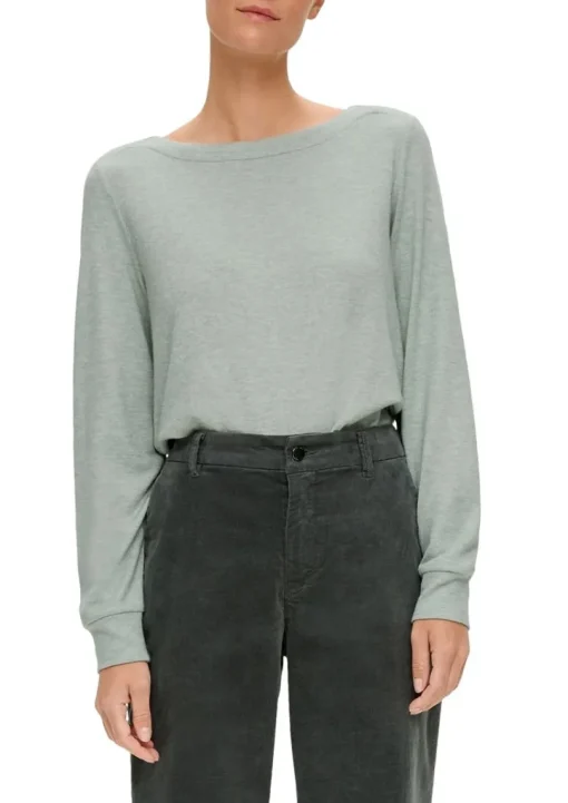 S.Oliver Longsleeve braun & grün S23 2136900