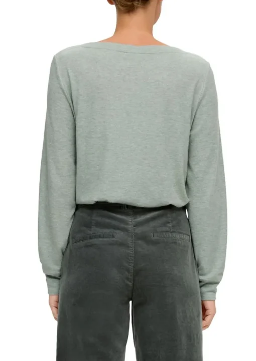 S.Oliver Longsleeve braun & grün S23 2136900