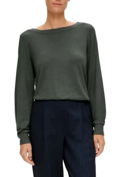 S.Oliver Longsleeve braun & grün S23 2136900