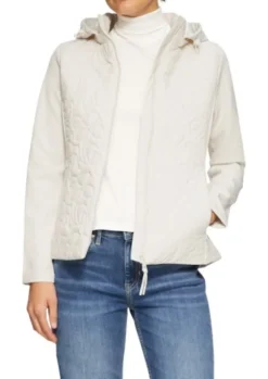 s.Oliver Materialmix Jacke Damen weiß&schwarz S25 2160409