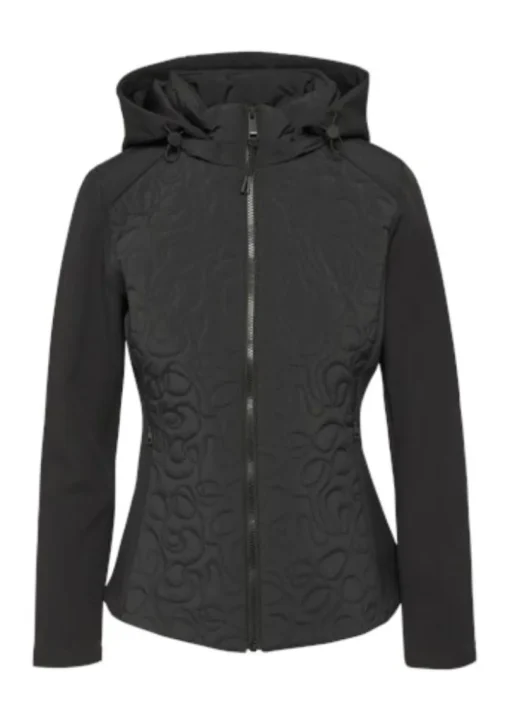s.Oliver Materialmix Jacke Damen weiß&schwarz S25 2160409