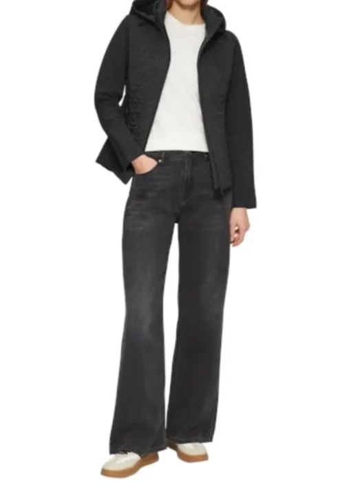 s.Oliver Materialmix Jacke Damen weiß&schwarz S25 2160409