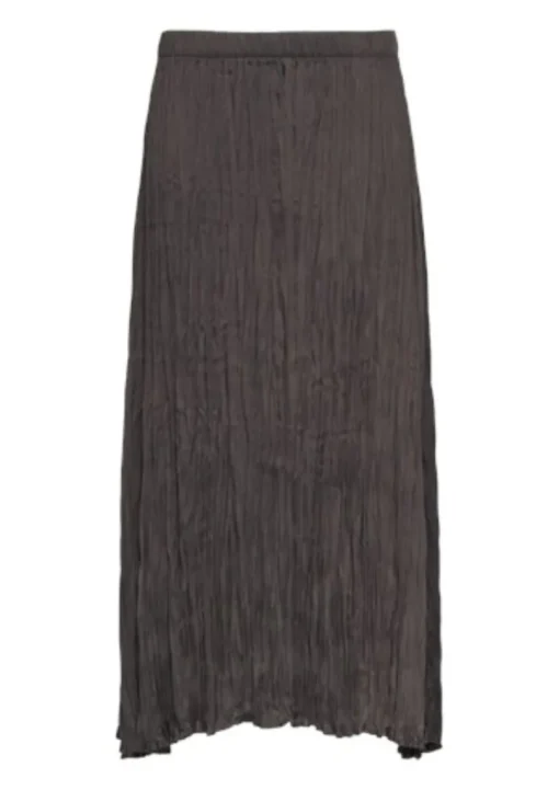 s.Oliver Midi-Satinrock Damen grau S24 2156498